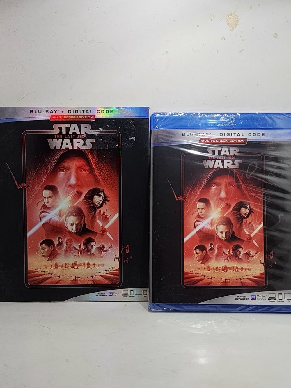 Star Wars: The Last Jedi ( Blu-Ray + Digital, 2019 ) With Slipcover